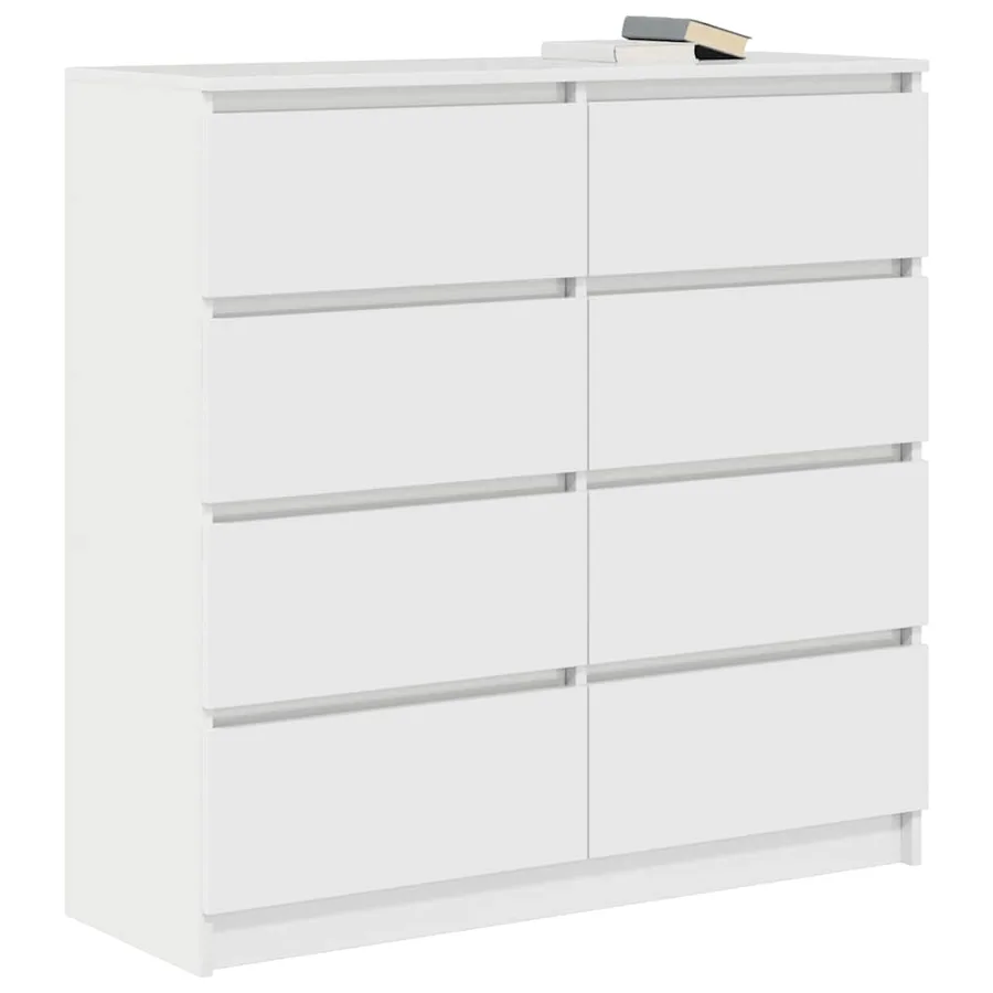 Buffet blanc 100x35x99 cm bois d'ingénierie - 4