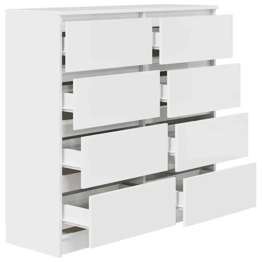 Buffet blanc 100x35x99 cm bois d'ingénierie - 5