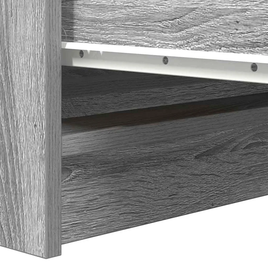 Buffet sonoma gris 100x35x99 cm bois d'ingénierie - 10