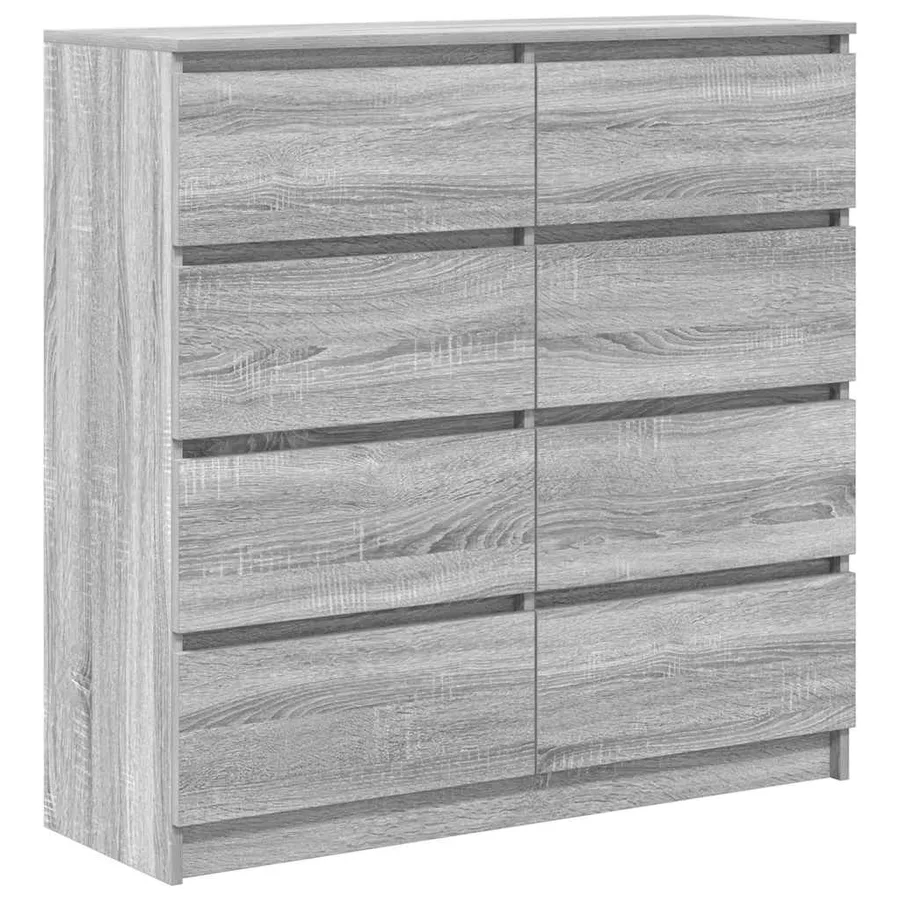 Buffet sonoma gris 100x35x99 cm bois d'ingénierie - 2