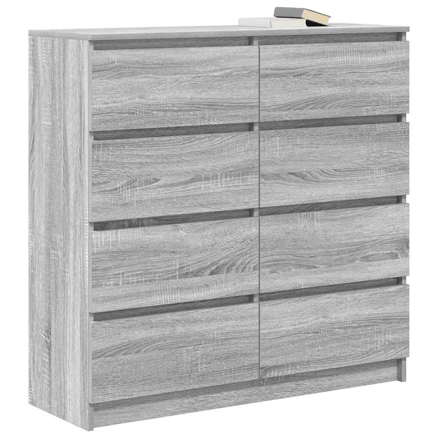 Buffet sonoma gris 100x35x99 cm bois d'ingénierie - 4