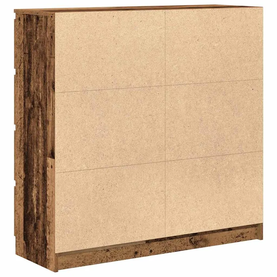 Buffet vieux bois 100x35x99 cm bois d'ingénierie - 8