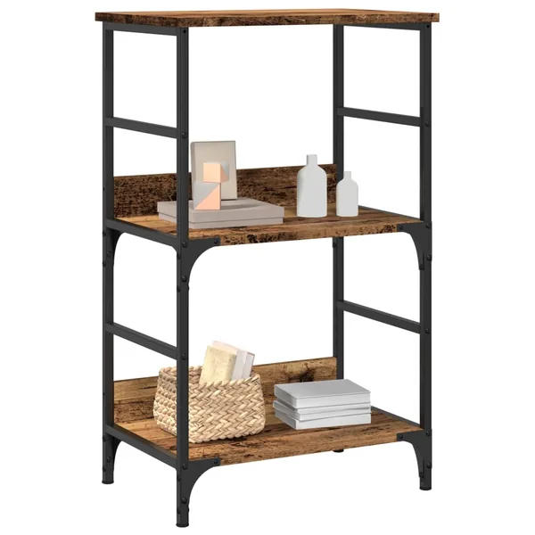 Bibliothèque vieux bois 50x33x82 cm bois d'ingénierie