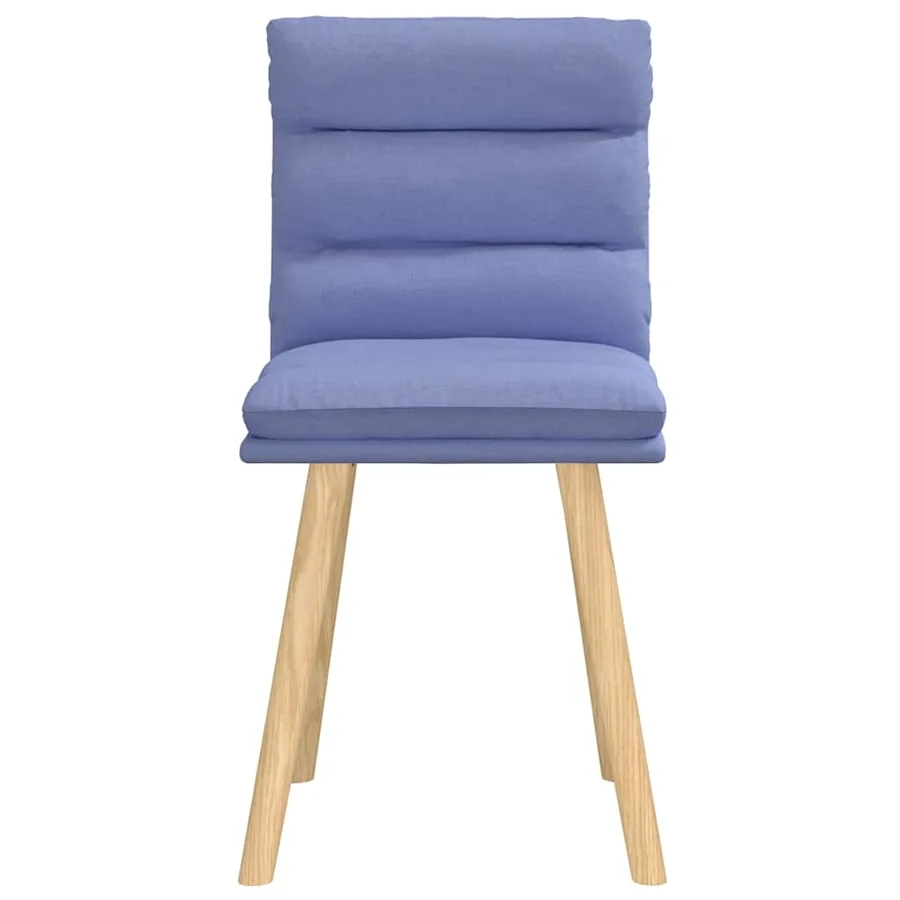 Chaises à manger lot de 2 bleu jean tissu - 4