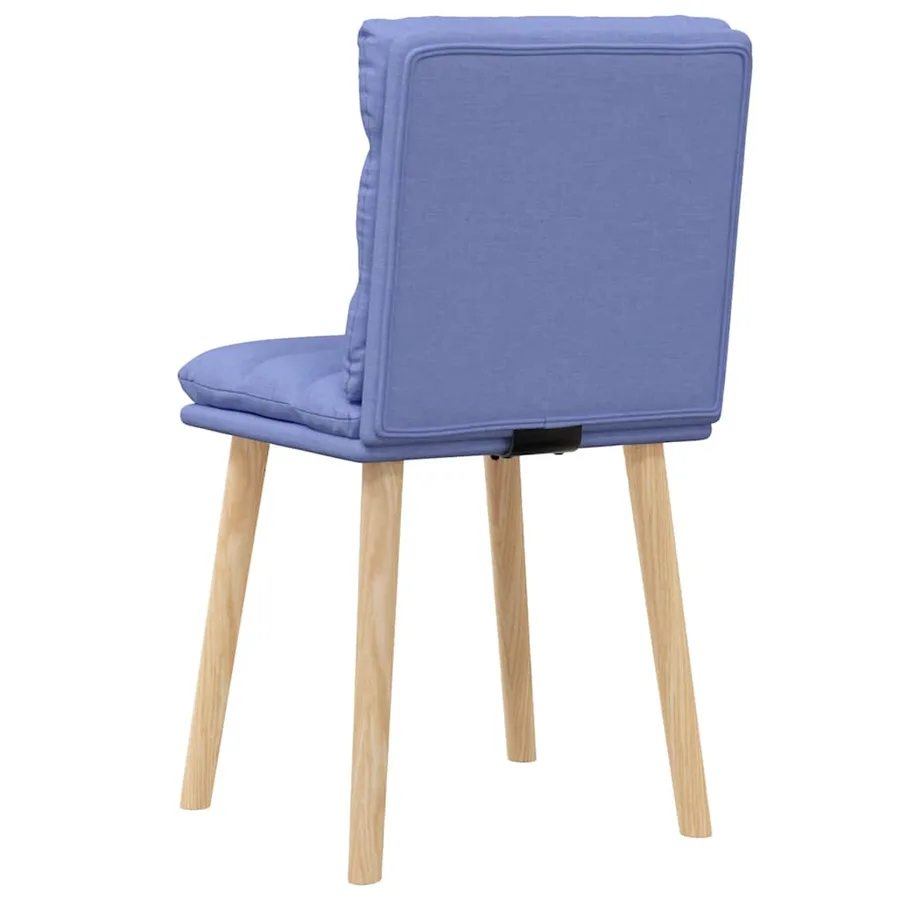 Chaises à manger lot de 2 bleu jean tissu - 6