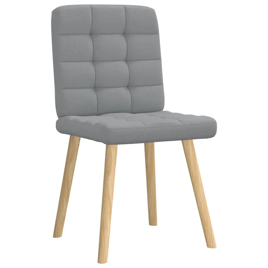 Chaises à manger lot de 2 gris clair tissu - 3