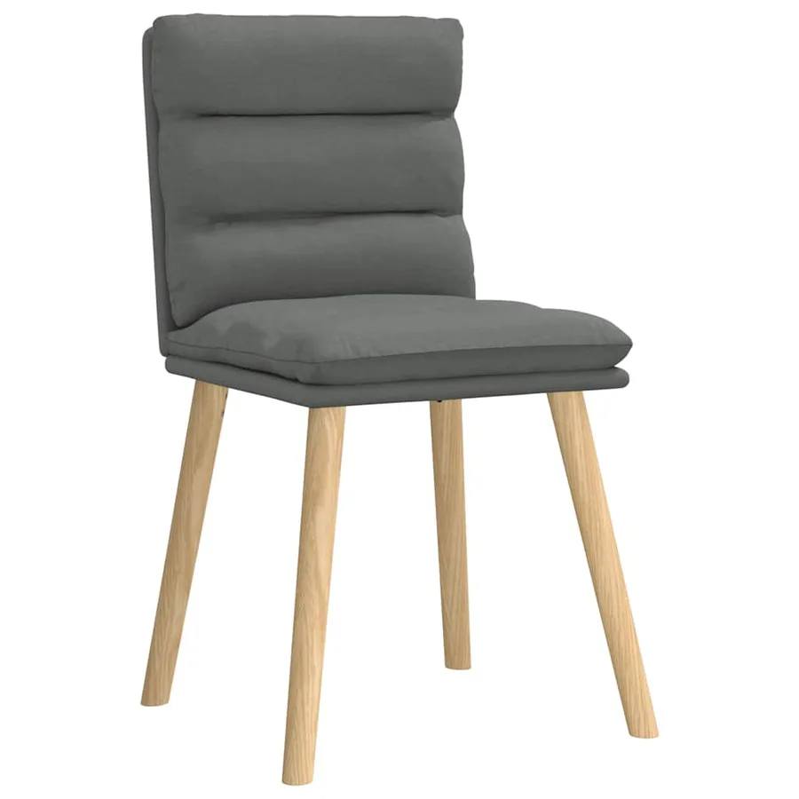 Chaises à manger lot de 4 gris foncé tissu - 3