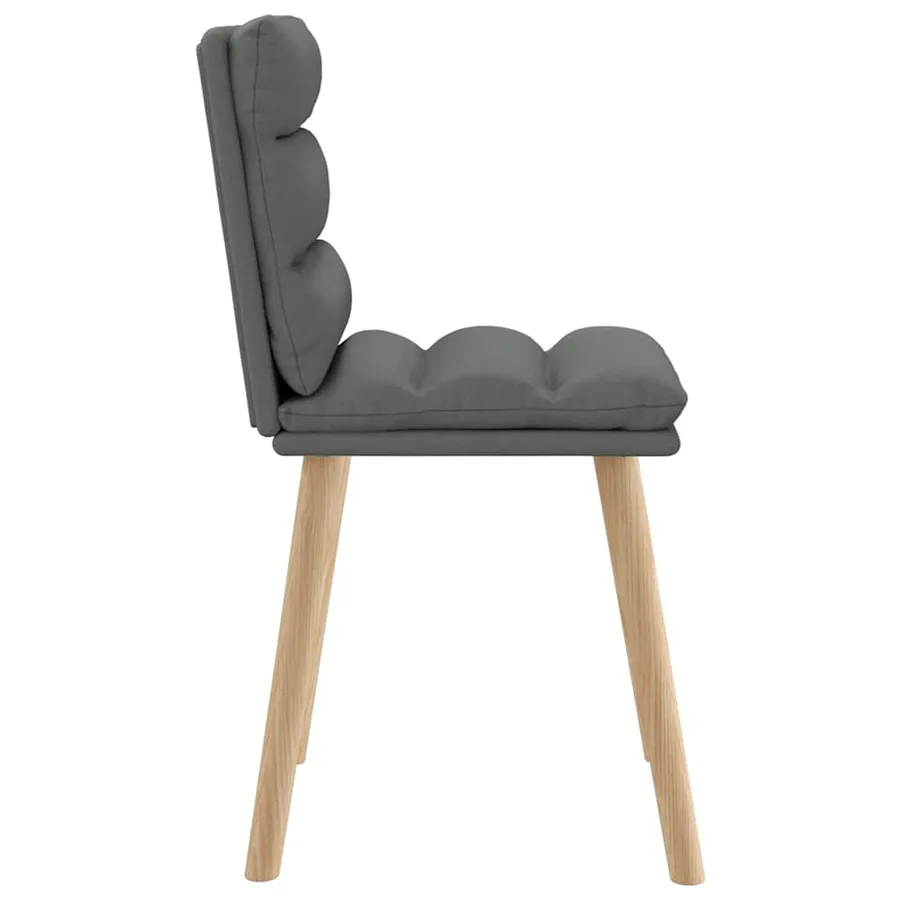 Chaises à manger lot de 4 gris foncé tissu - 5