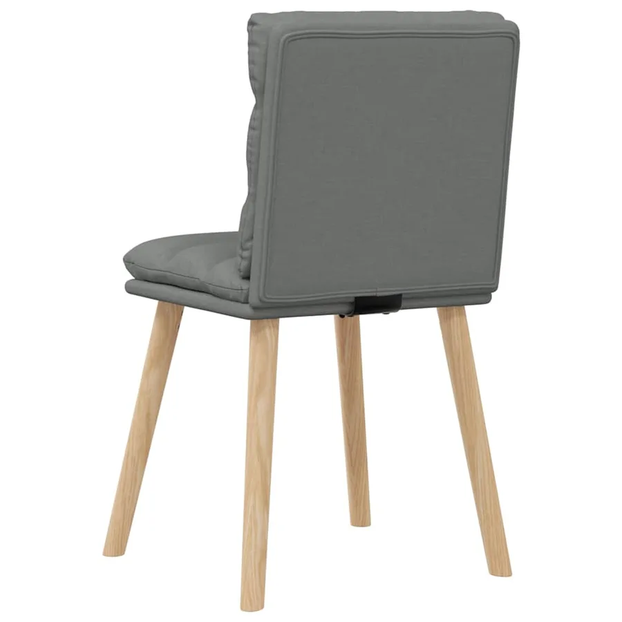 Chaises à manger lot de 4 gris foncé tissu - 6