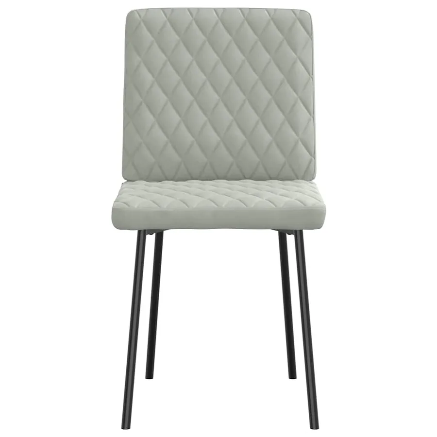 Chaises à manger lot de 6 gris clair velours - 3