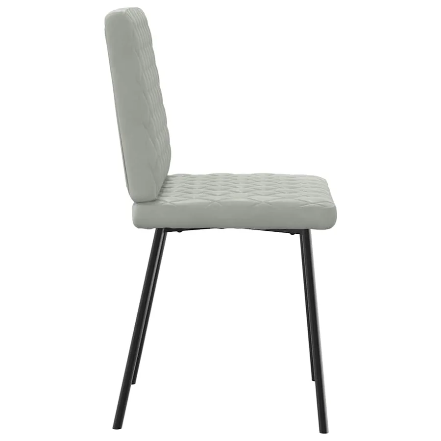 Chaises à manger lot de 6 gris clair velours - 5
