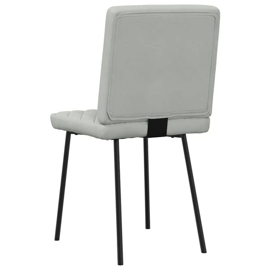 Chaises à manger lot de 6 gris clair velours - 6