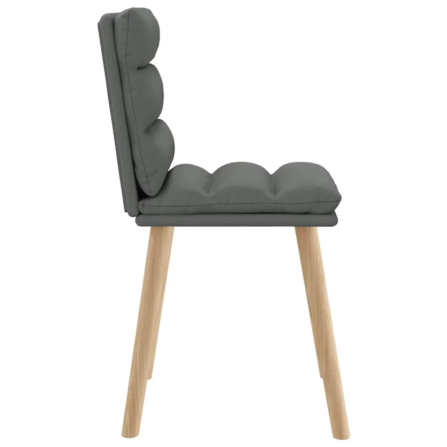 Chaises à manger lot de 6 gris foncé tissu - 5
