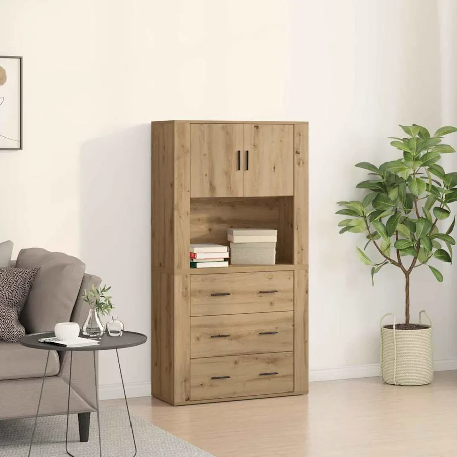Haut Armoire Chêne artisanal 80 x 33 x 150 cm Bois d'ingénierie