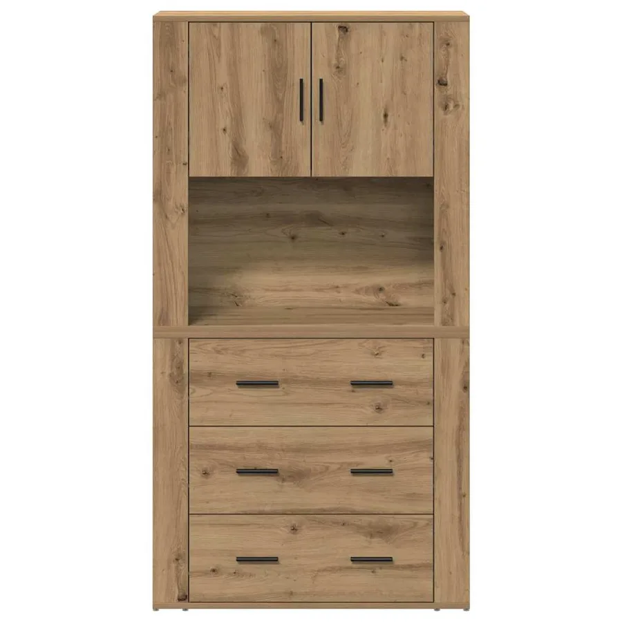 Haut Armoire Chêne artisanal 80 x 33 x 150 cm Bois d'ingénierie - 6