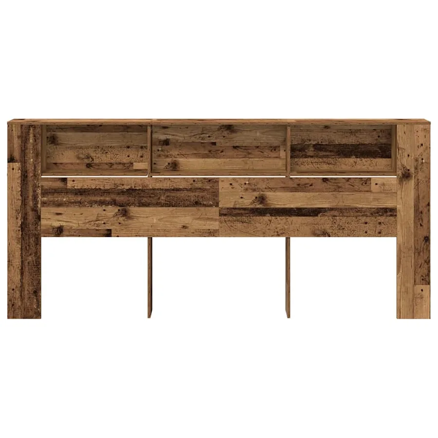 Cabinet de Tête de Lit Bois ancien 220 x 18,5 x 102,5 cm - 5