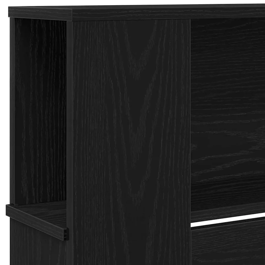 Cabinet de Tête de Lit Chêne noir 220 x 18,5 x 102,5 cm - 8