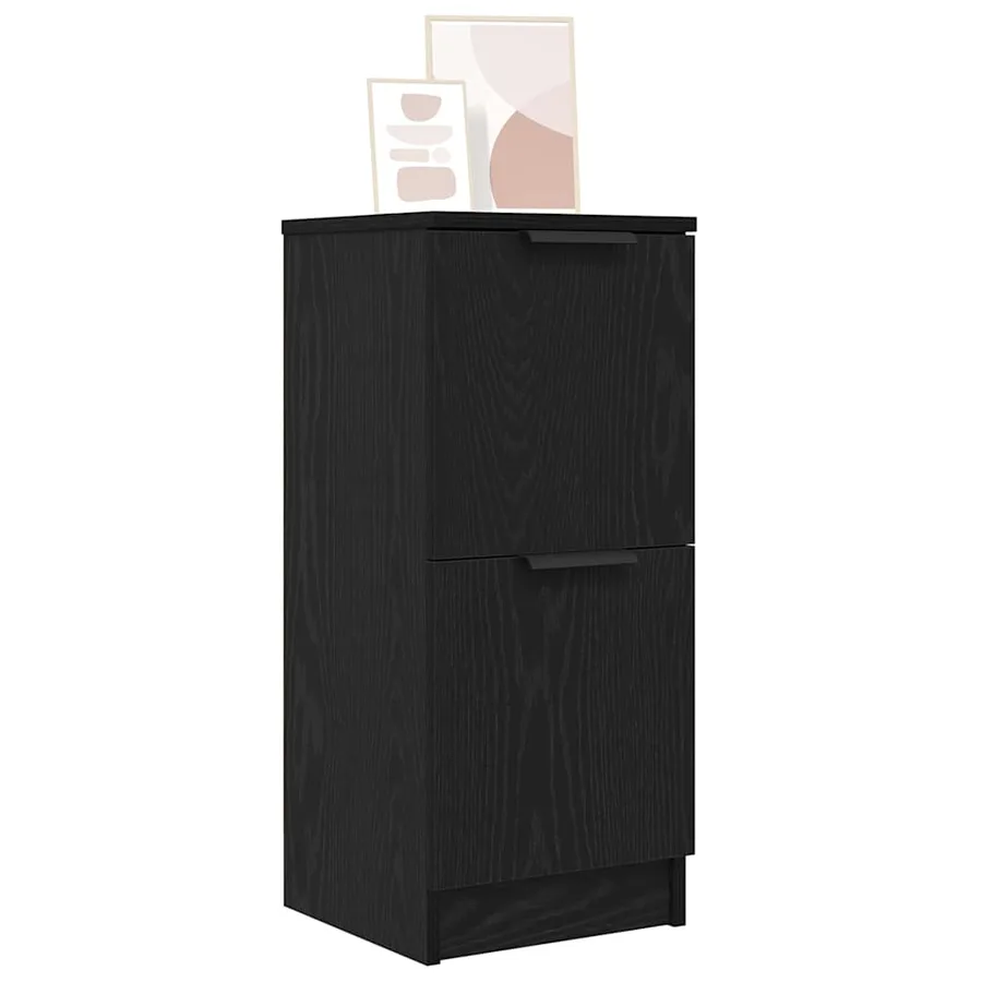 Buffet 2 pcs Chêne noir 30 x 30 x 70 cm Bois d'ingénierie - 3