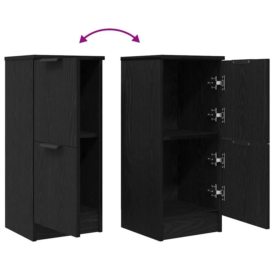 Buffet 2 pcs Chêne noir 30 x 30 x 70 cm Bois d'ingénierie - 8