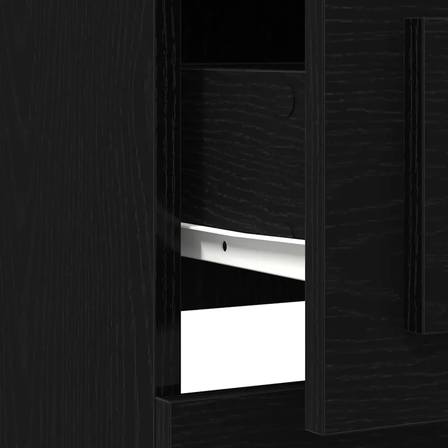 Haut Armoire Chêne noir 36 x 35,5 x 103,5 cm Bois d'ingénierie - 8