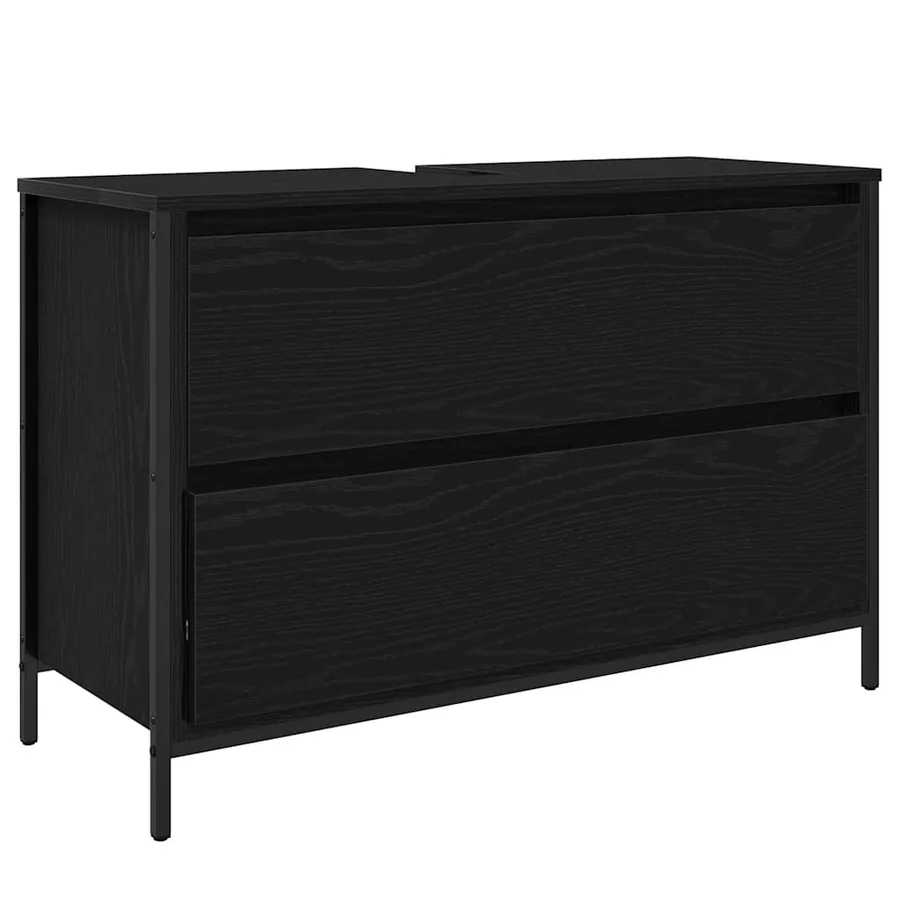 Ensemble de mobilier de salle de bain 3 pcs Chêne noir - 6