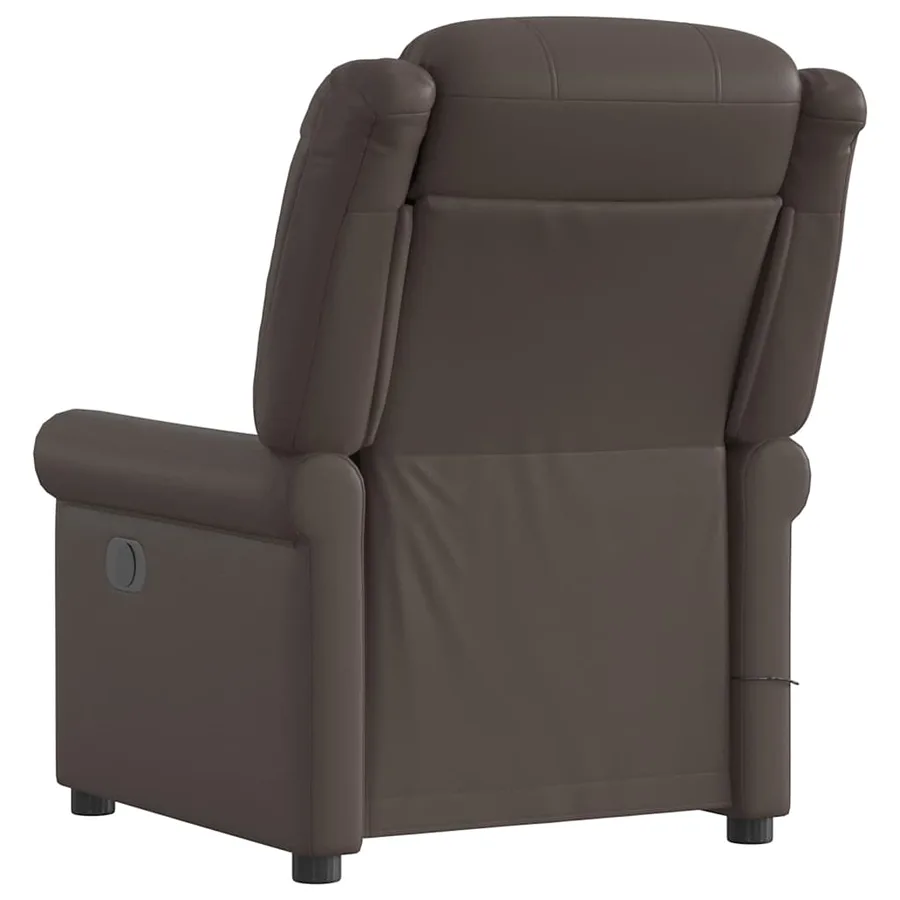 Fauteuil de massage Marron Similicuir brillant - 5