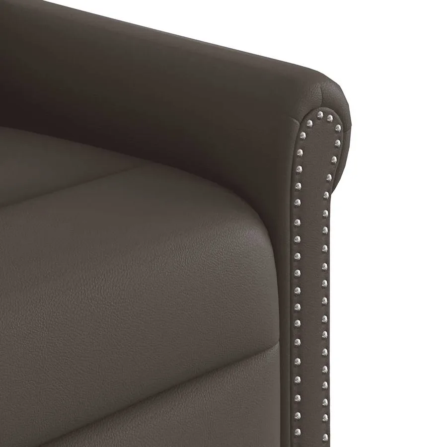 Fauteuil de massage Marron Similicuir brillant - 8