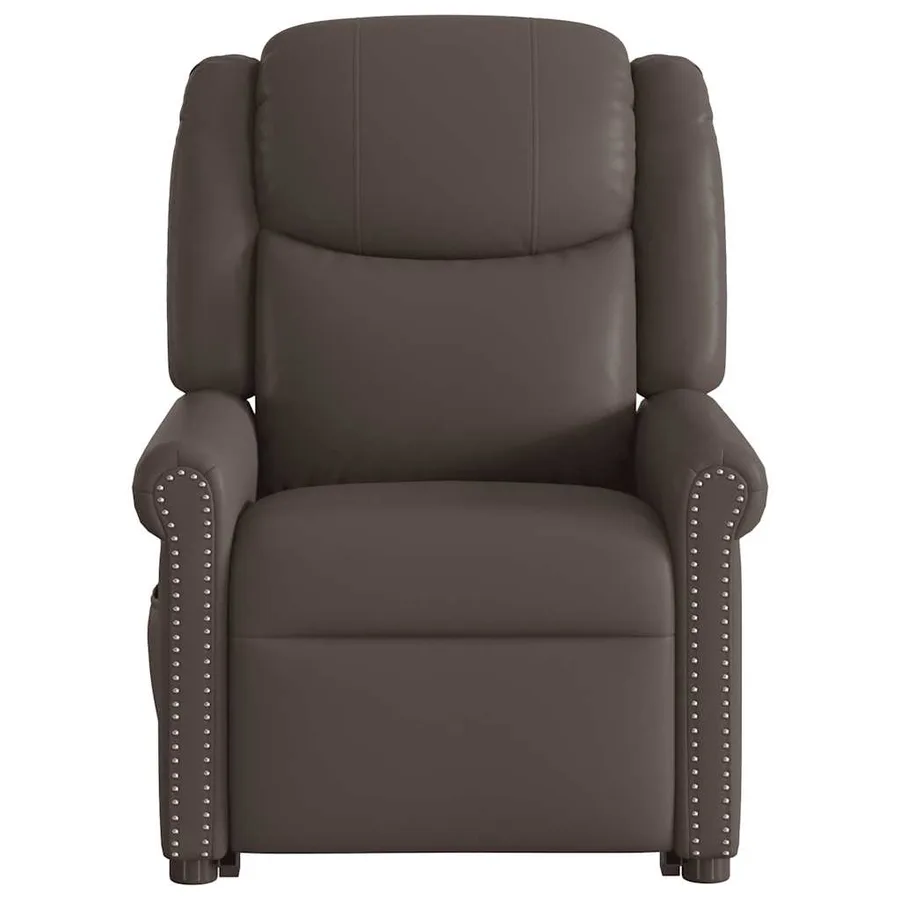 Fauteuil inclinable massage électrique marron brillant - 4