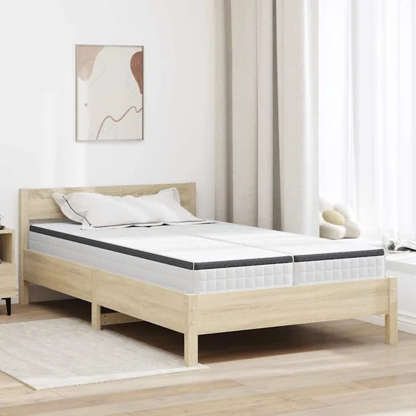 Matelas 2 pcs Blanc et Gris 60 x 200 cm Printemps Bonell