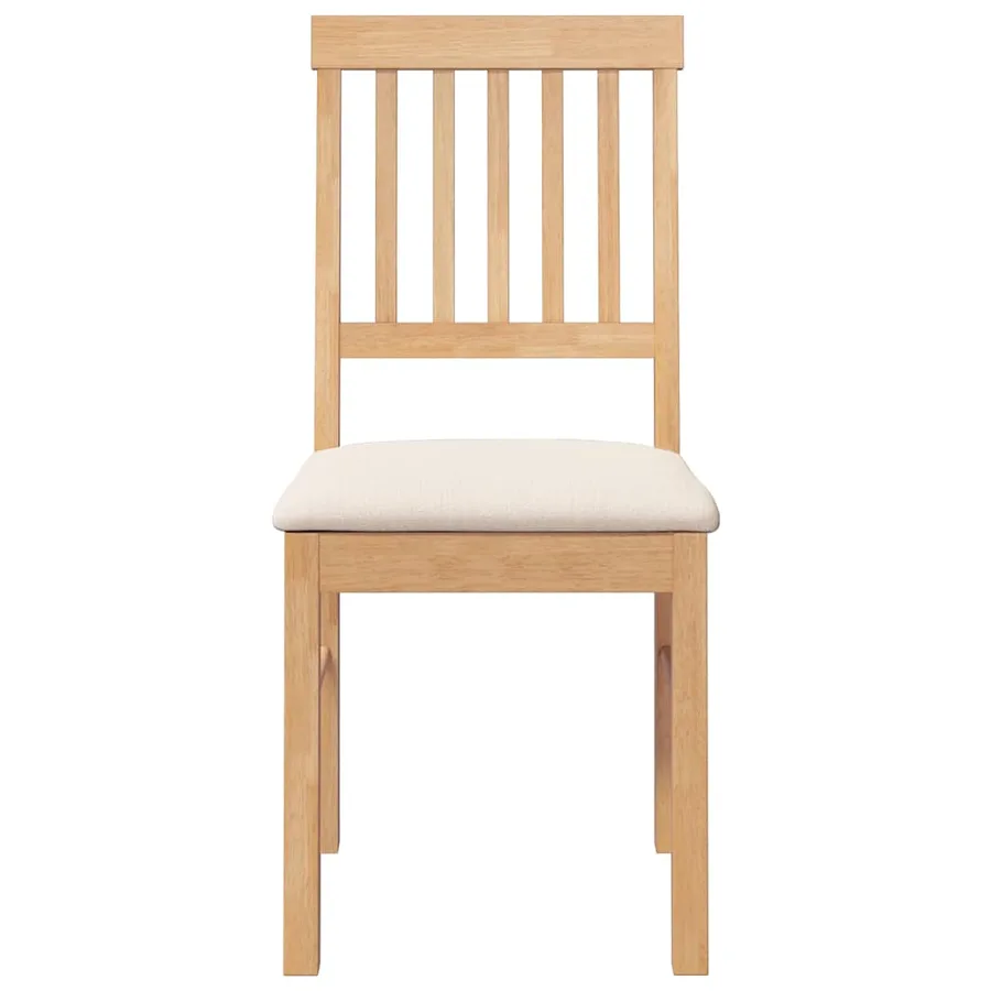 Chaises à manger coussins 2 pcs bois massif caoutchouc - 5