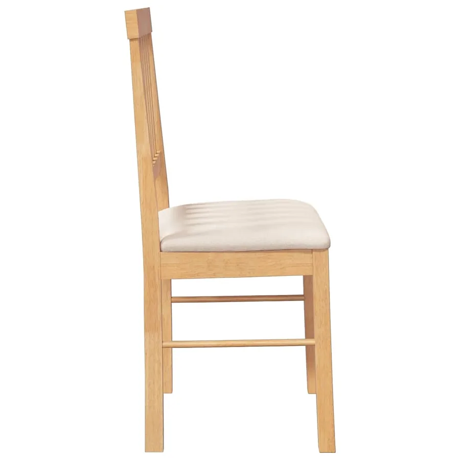Chaises à manger coussins 2 pcs bois massif caoutchouc - 6