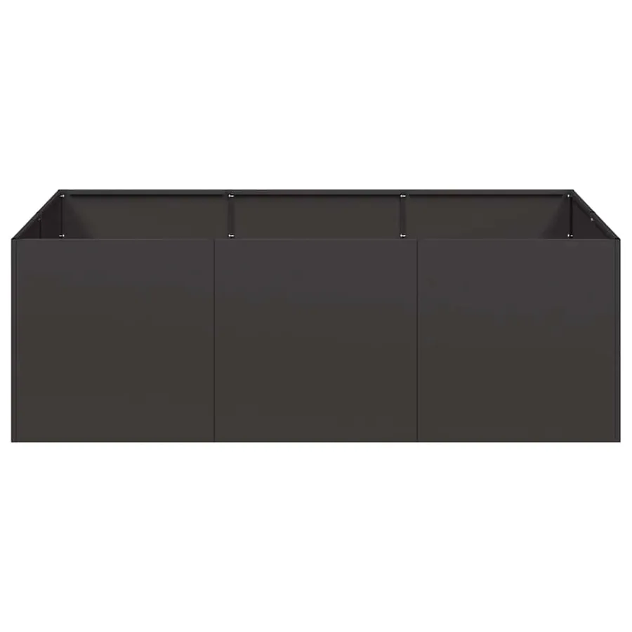 Jardinière noir 120x80x40 cm acier - 4