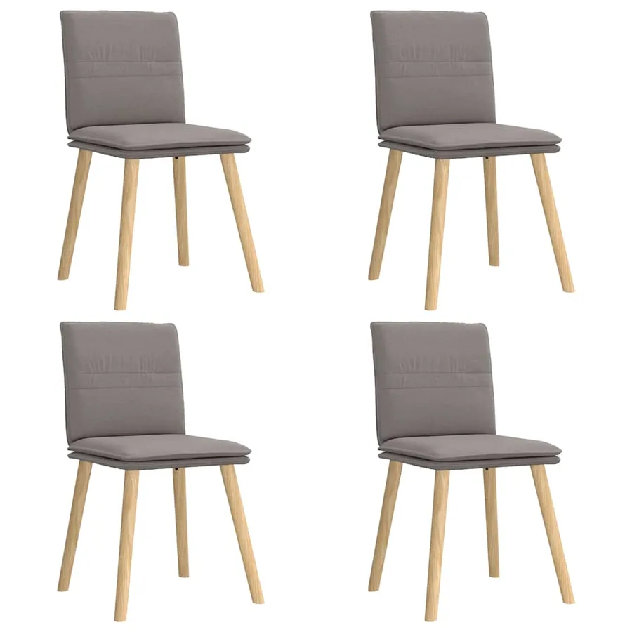 Chaises à manger lot de 4 taupe tissu - 2