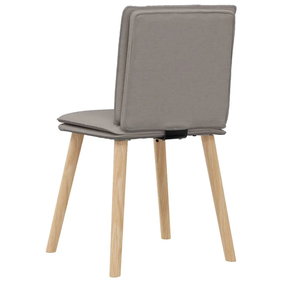 Chaises à manger lot de 4 taupe tissu - 6