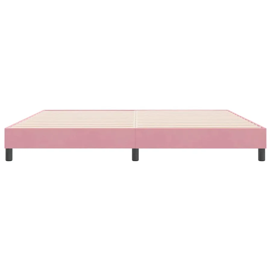 Sommier à lattes de lit sans matelas rose 180x220 cm velours - 5