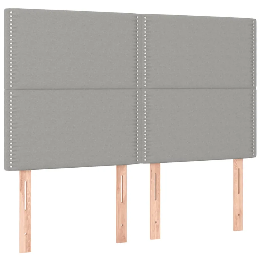 Sommier à lattes de lit et matelas et LED Gris clair 140x200 cm - 7