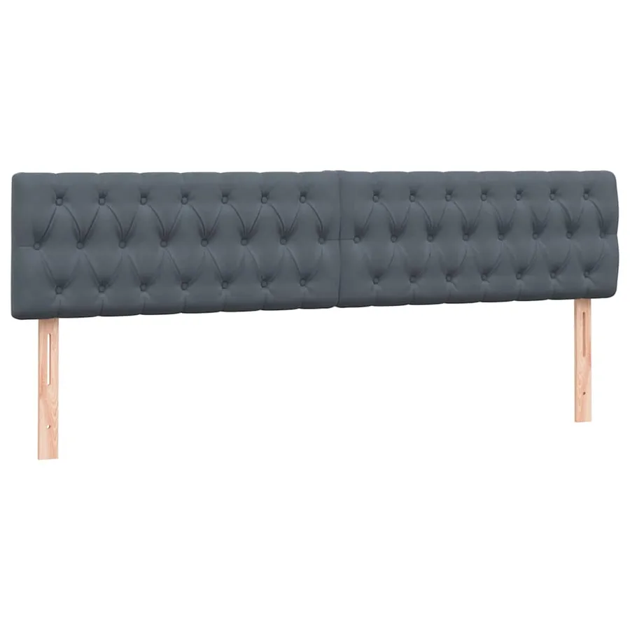Sommier à lattes de lit et matelas gris foncé 200x220cm velours - 8