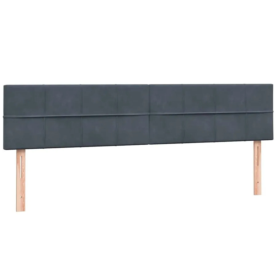 Sommier à lattes de lit et matelas gris foncé 200x220cm velours - 7