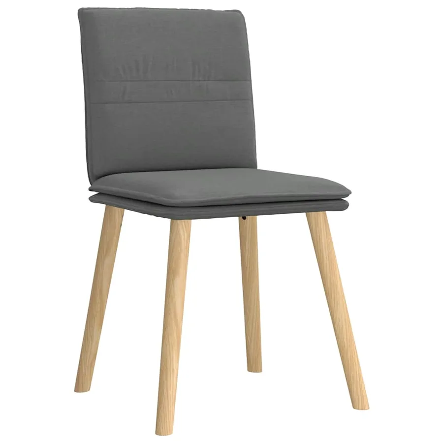 Chaises à manger lot de 6 gris foncé tissu - 3