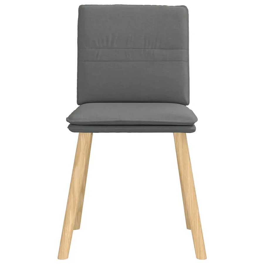 Chaises à manger lot de 4 gris foncé tissu - 4