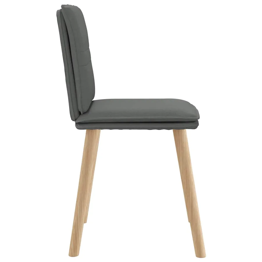 Chaises à manger lot de 4 gris foncé tissu - 5