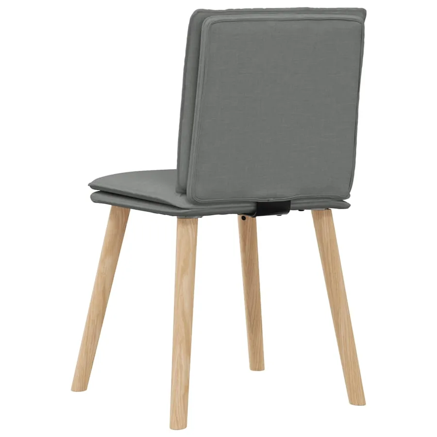 Chaises à manger lot de 4 gris foncé tissu - 6