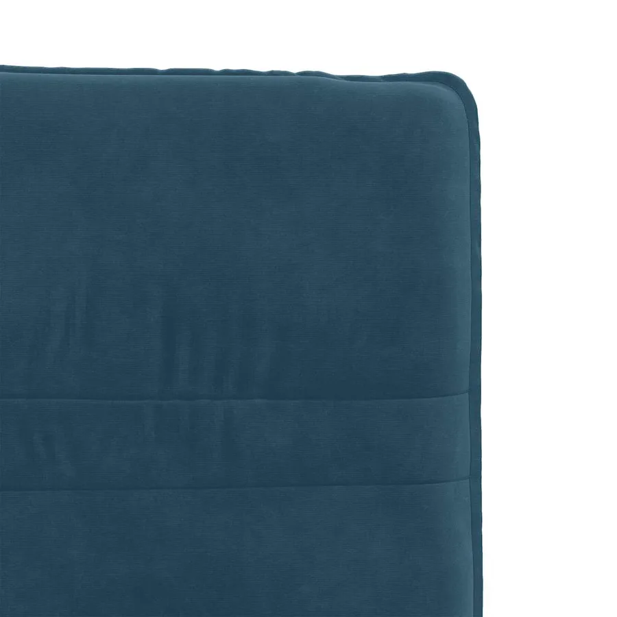 Chaises à manger lot de 4 Bleu Velours - 7