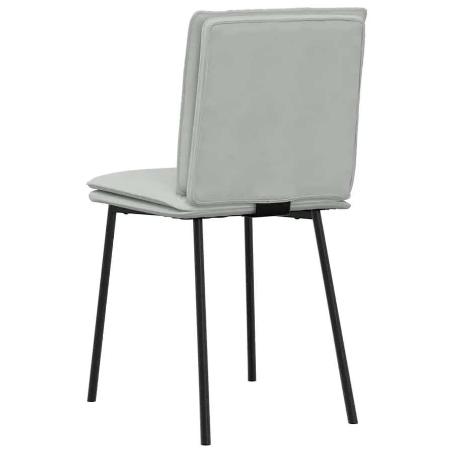 Chaises à manger lot de 2 Gris clair Velours - 6