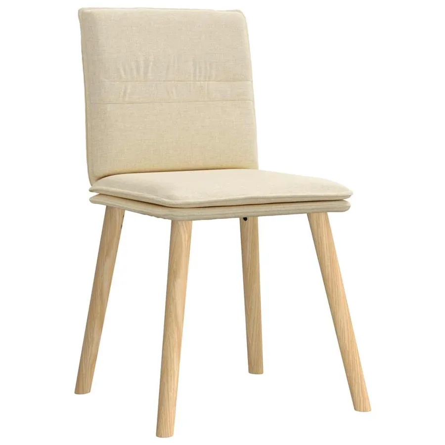 Chaises à manger lot de 6 crème tissu - 3