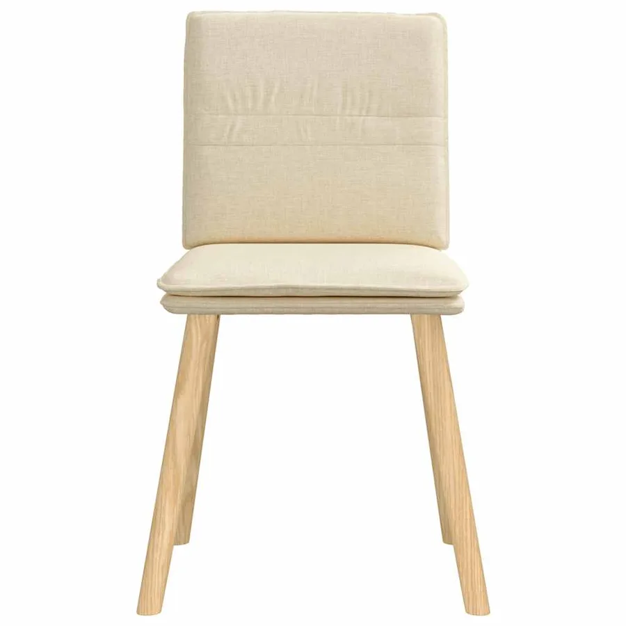 Chaises à manger lot de 6 crème tissu - 4