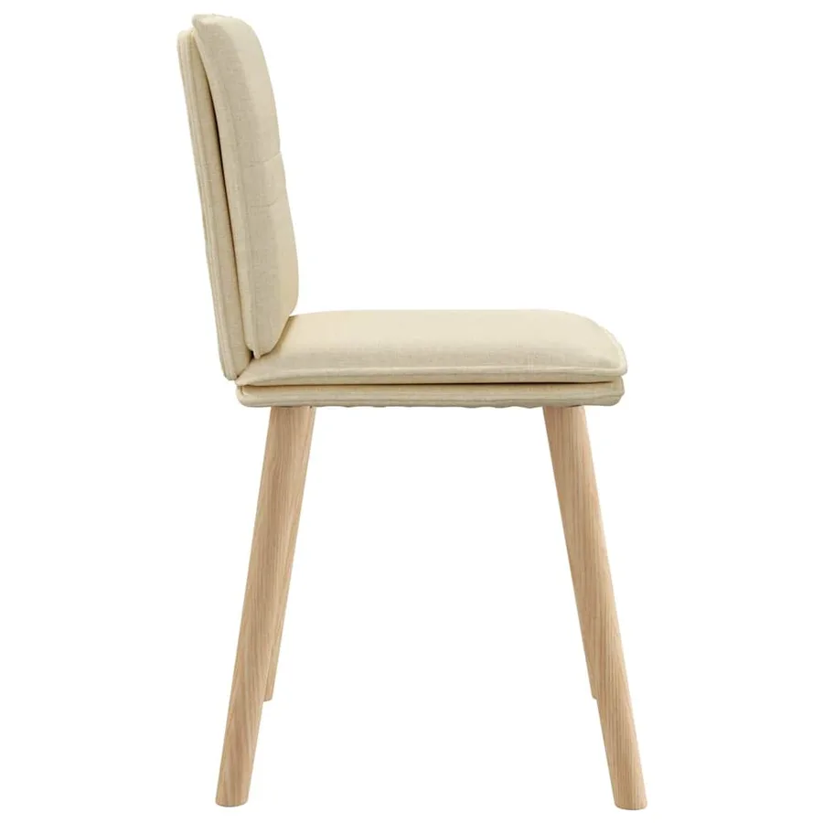 Chaises à manger lot de 6 crème tissu - 5