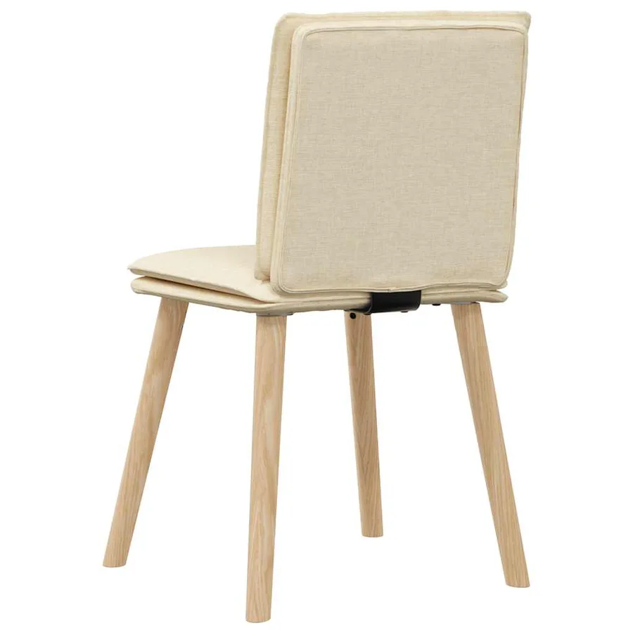 Chaises à manger lot de 6 crème tissu - 6