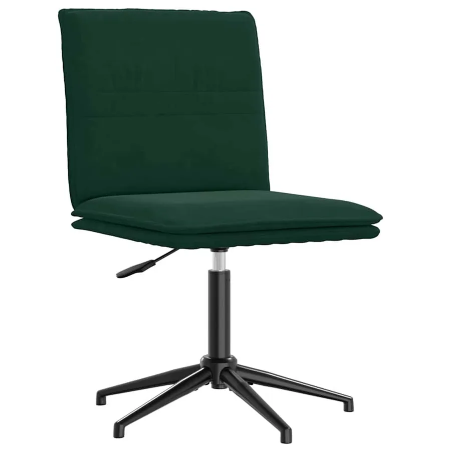 Chaises à manger lot de 4 Vert foncé Velours - 3