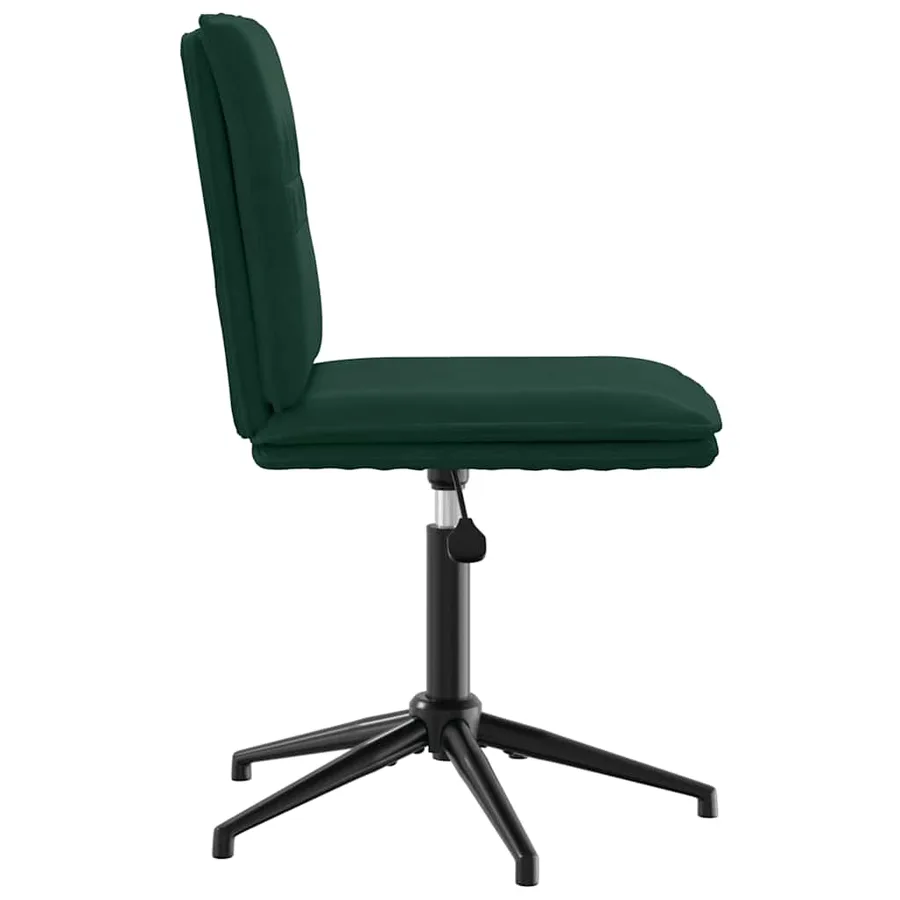 Chaises à manger lot de 4 Vert foncé Velours - 5